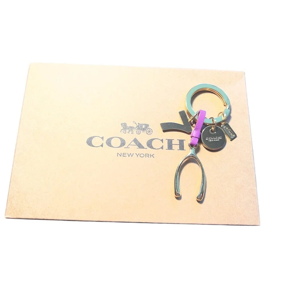 Vintage Coach‎ Lucky Mix Key Ring Key Chain Purse Bag Charm NWOT